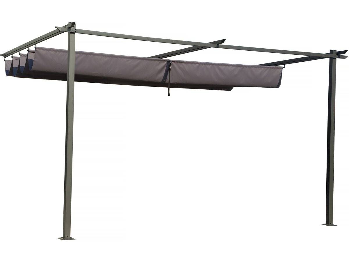 Habitat Et Jardin - Pergola Adossée En Métal Avec Toit Rétractable -  3 X 4 M - Gris Anthracite -habitat Et Jardin - Image 4