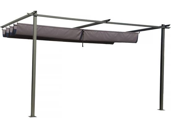 Pergola Adossée En Métal Avec Toit Rétractable - 3 X 4 M - Gris Anthracite -habitat Et Jardin - Image 4