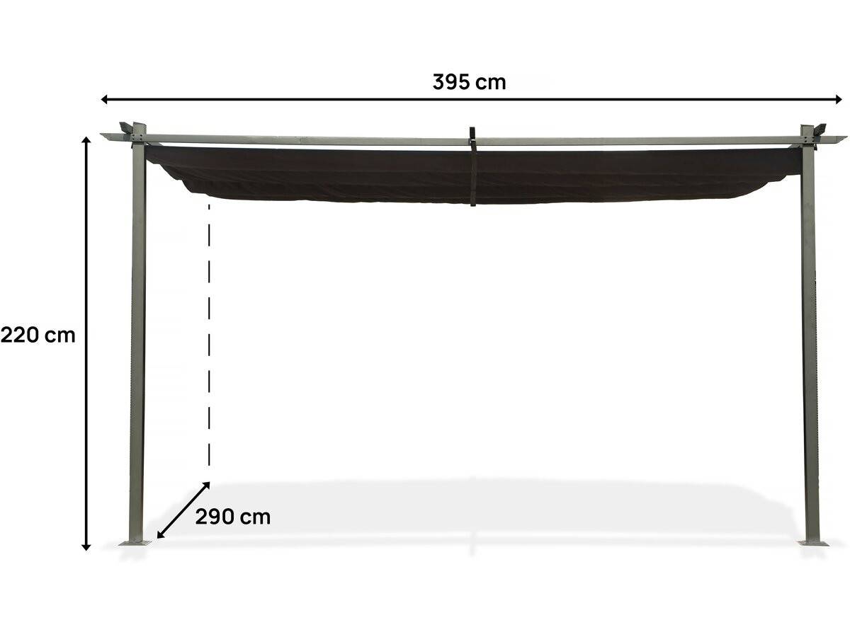 Habitat Et Jardin - Pergola Adossée En Métal Avec Toit Rétractable - 3 X 4 M - Gris Anthracite -habitat Et Jardin - Image 3