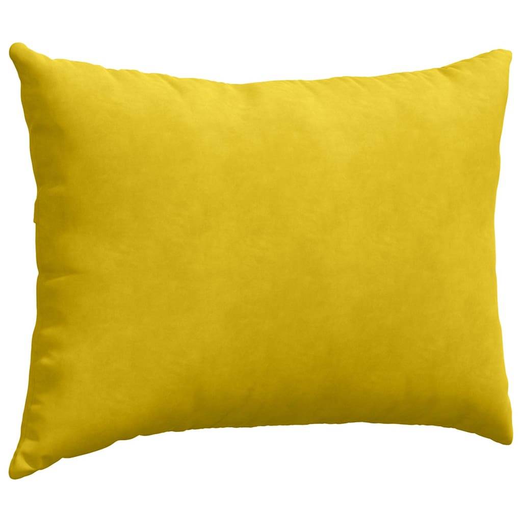 Paire de Coussins Moelleux Velours Côtelé Housse Amovible pour Canapé Salon Jaune 70x50 cm – ComfortXL Outdoor Living - Image 5