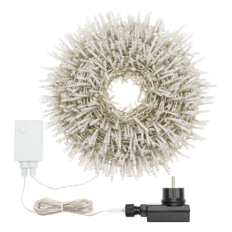 Lotti - Guirlande lumineuse Boa 6CM 30M 1500 LED 8 effets blanc chaud câble transparent Lotti - Image 8