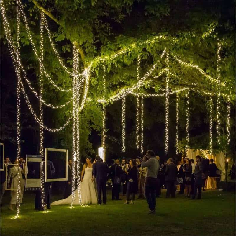 Lotti - Guirlande lumineuse Boa 6CM 30M 1500 LED 8 effets blanc chaud câble transparent Lotti - Image 1