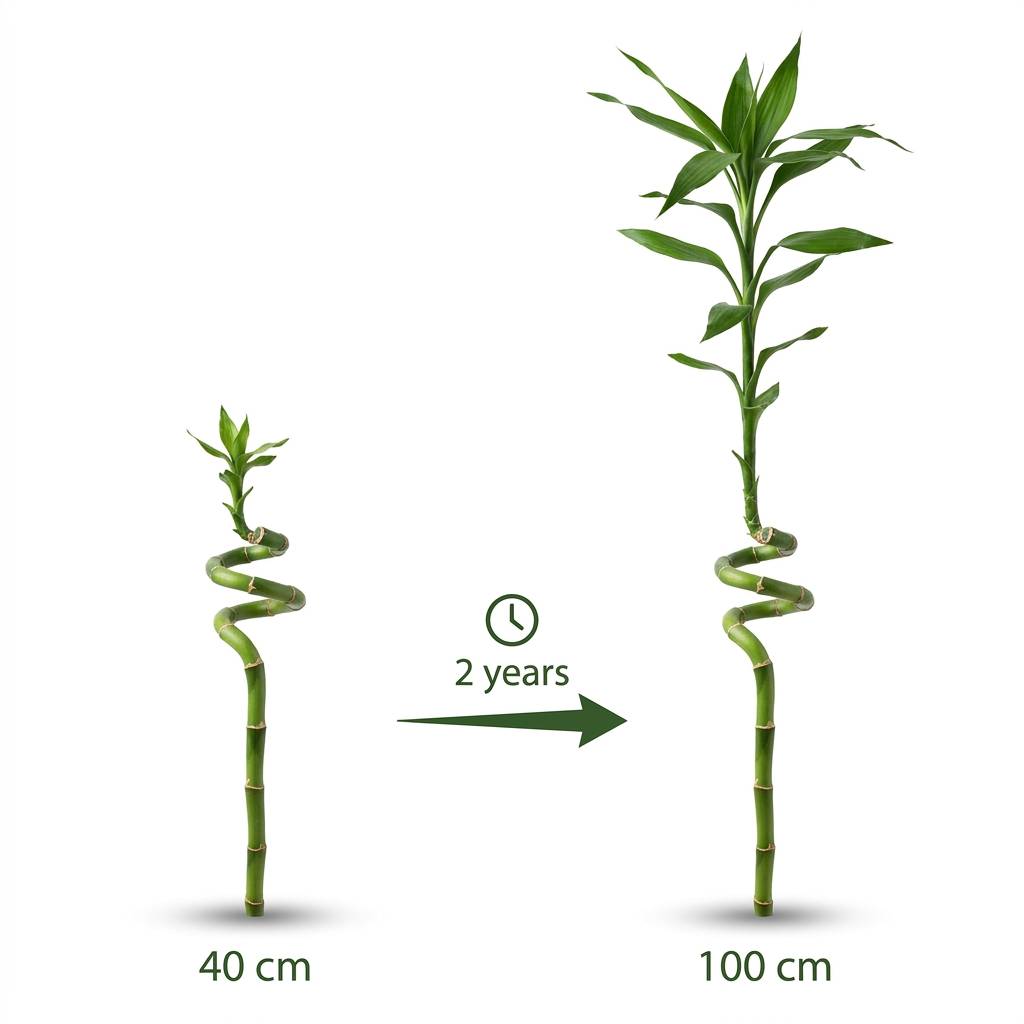 Lucky Bamboo Lot de 2 - Verre, Galets & 5 Boules de Mousse Marimo - 40cm - Image 6