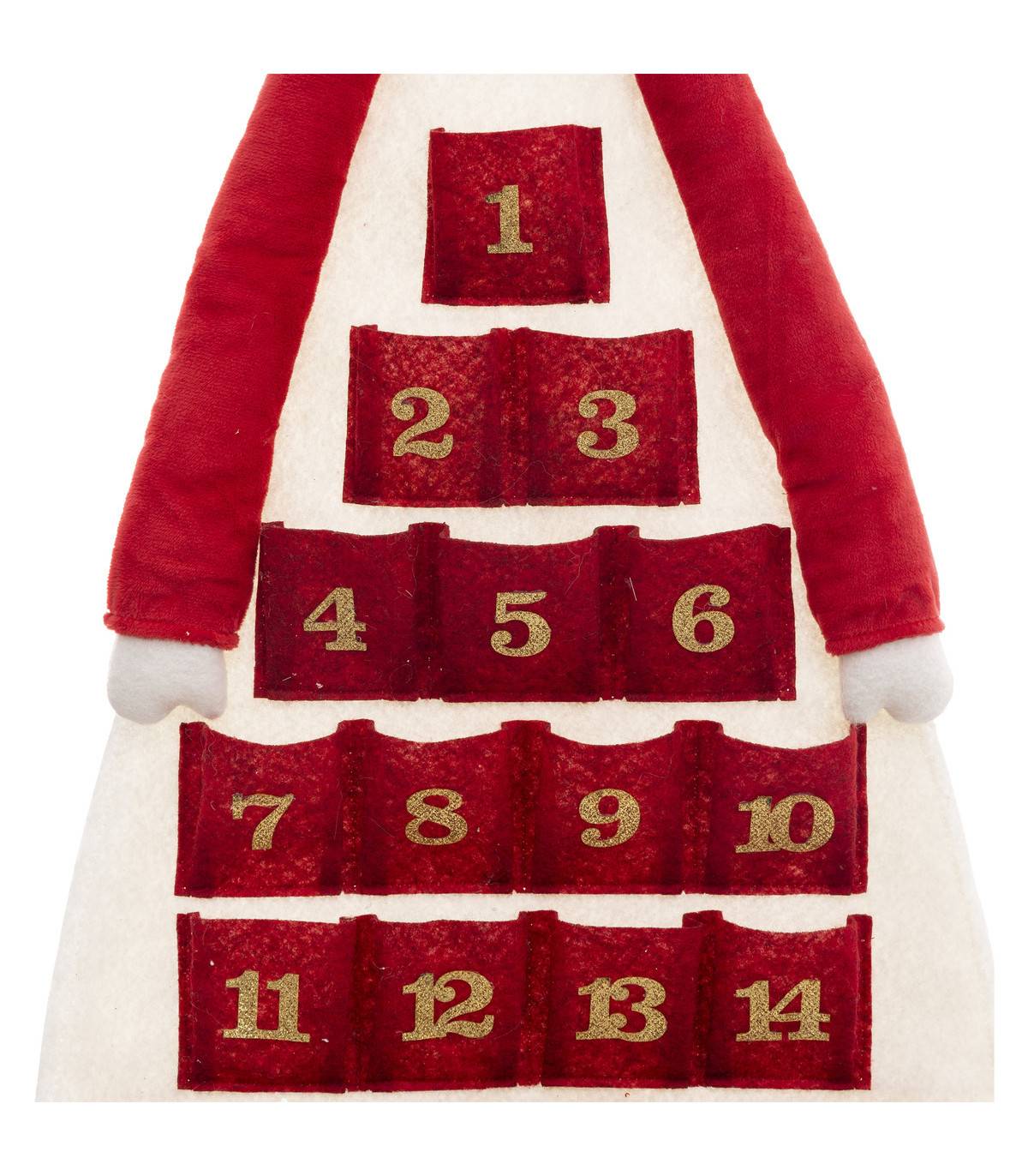 Fééric Lights & Christmas - Déco de Noël  Calendrier de l'Avent Renne rouge et blanc avec 24 pochettes - Image 2