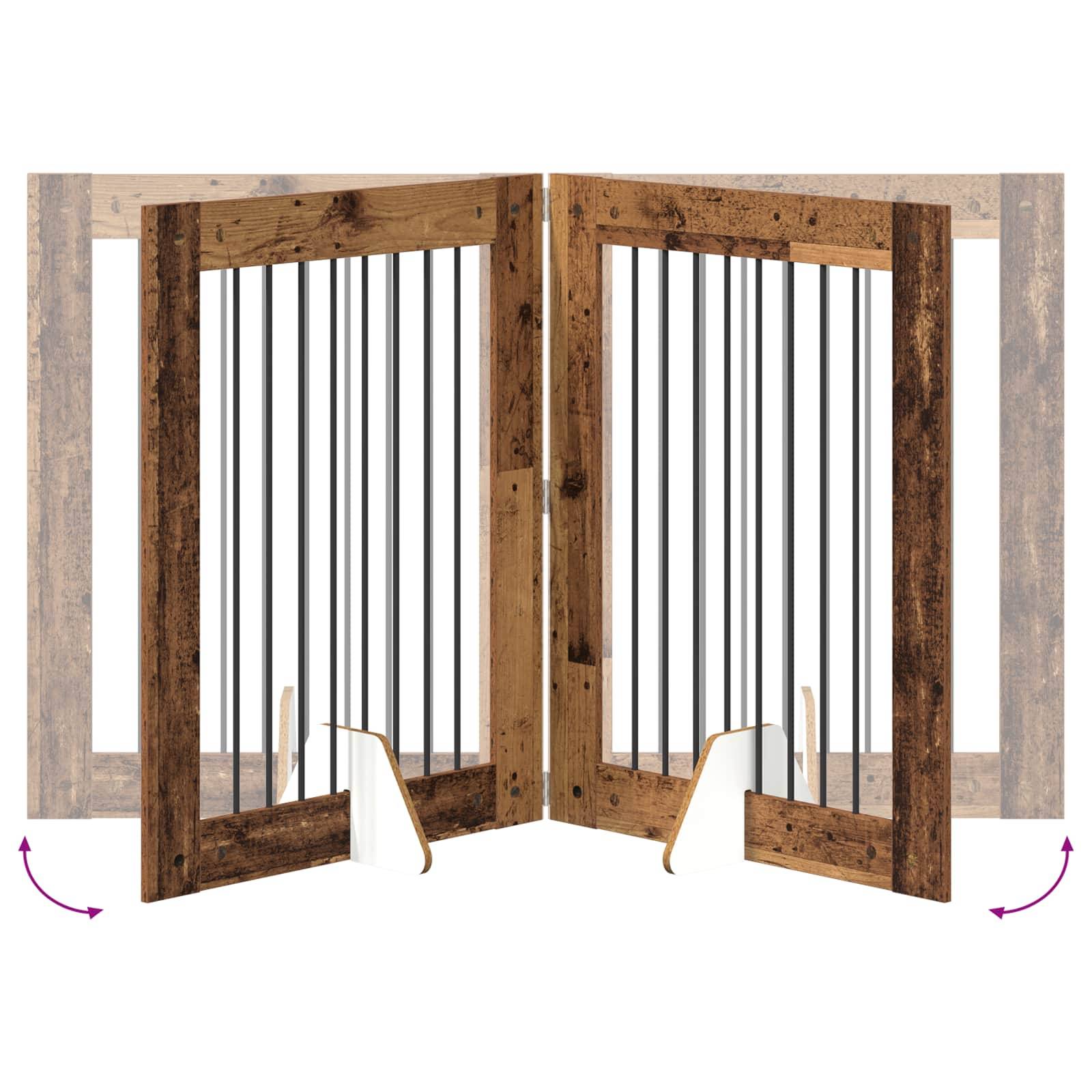 ComfortXL - Barrière pliable chien Bois d'ingénierie intérieur agencement 160cm Bois ancien - ComfortXL Outdoor Living - Image 7