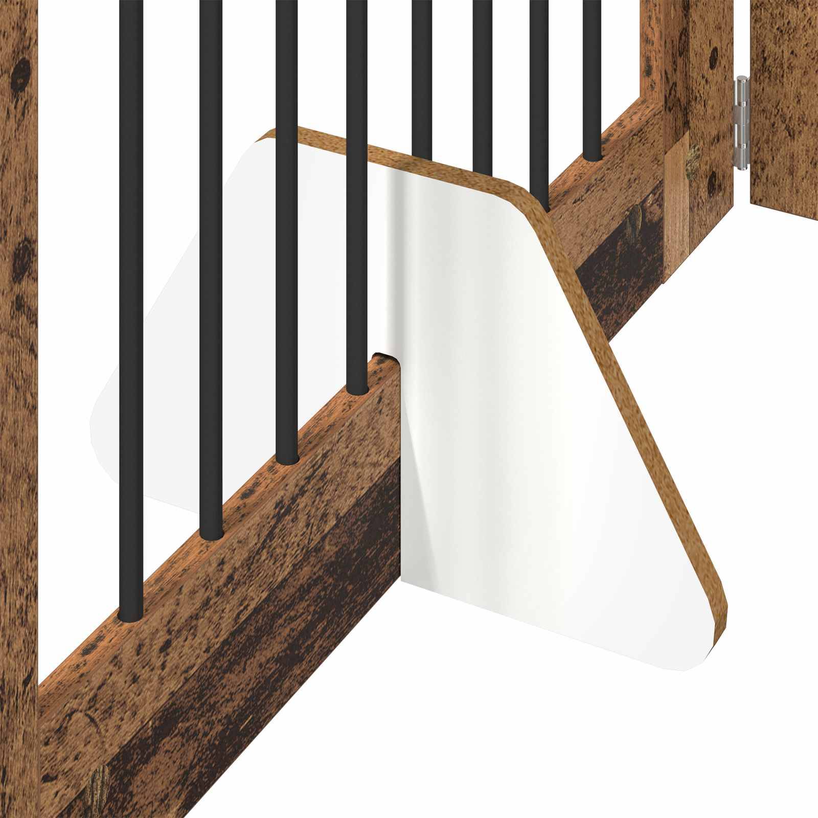 ComfortXL - Barrière pliable chien Bois d'ingénierie intérieur agencement 160cm Bois ancien - ComfortXL Outdoor Living - Image 6