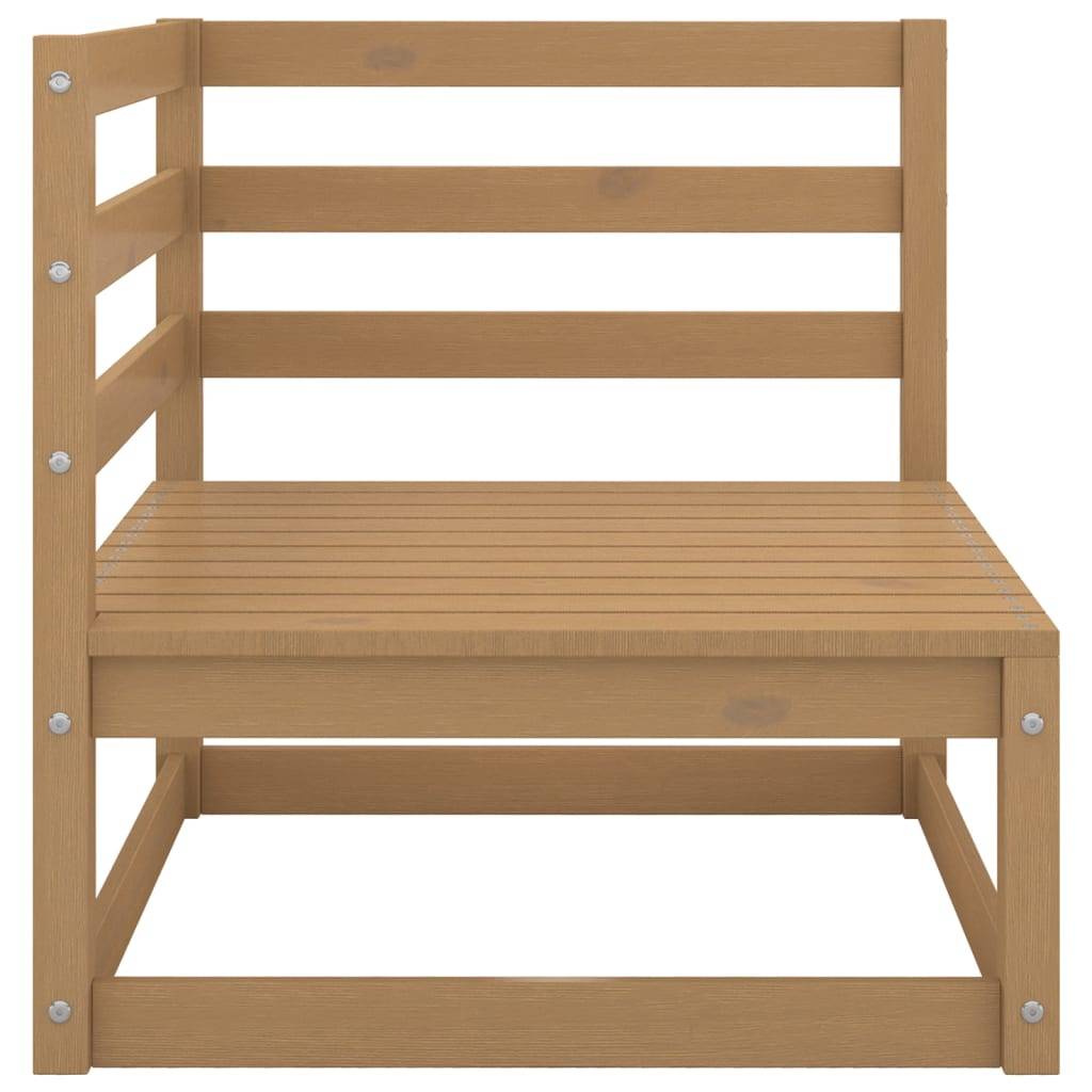 Helloshop26 - Salon de jardin meuble d'extérieur ensemble de mobilier 3 pièces marron miel bois de pin massif - Image 3