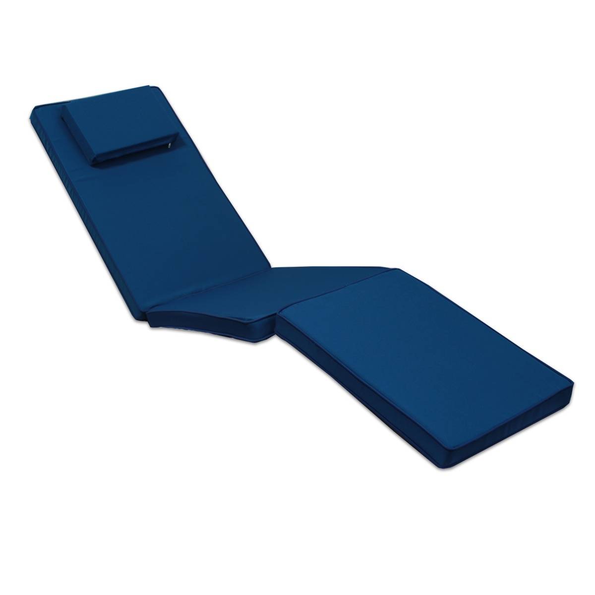 Matelas bleu marine pour chaise longue - TECK'Attitude - Image 1