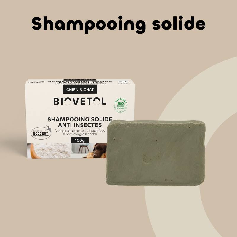 Biovetol - Shampooing solide Anti-Insectes Chien et Chat Bio - 100g - Image 2