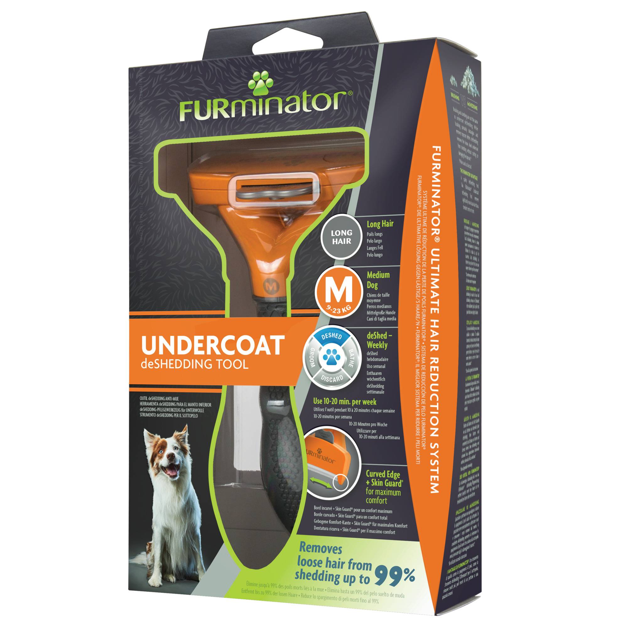 Furminator - Furminator - Brosse poils long taille M L.12 x l.5 x H.24 cm - Image 1