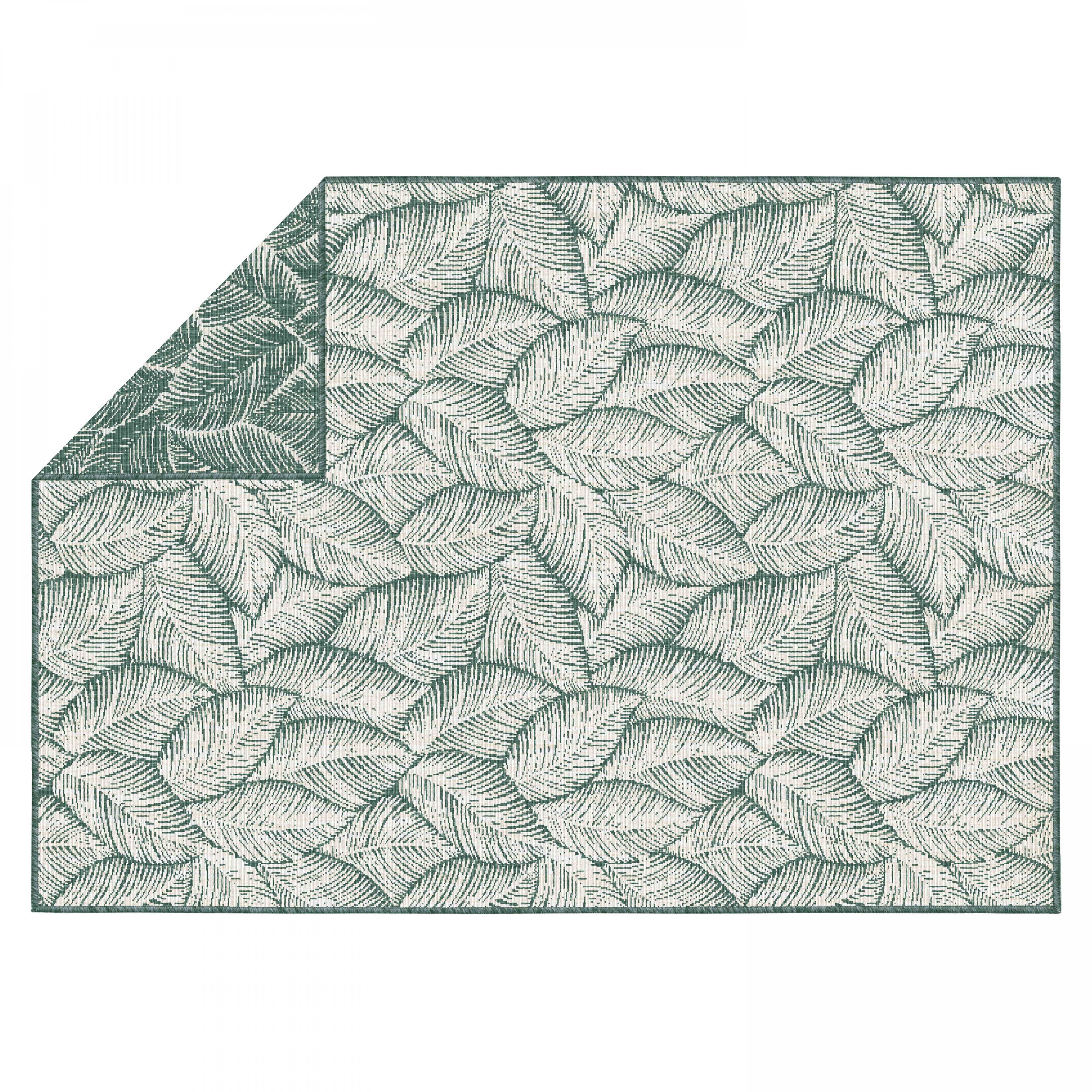 Oviala - Tapis d'extérieur en polypropylène 160 x 230 cm vert Folia - Oviala - Image 4