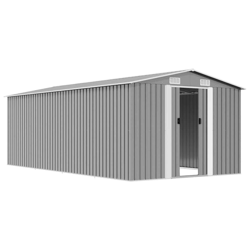 Vidaxl - Abri de jardin 257x489x181 cm Métal Gris vidaXL 143349 - Image 5