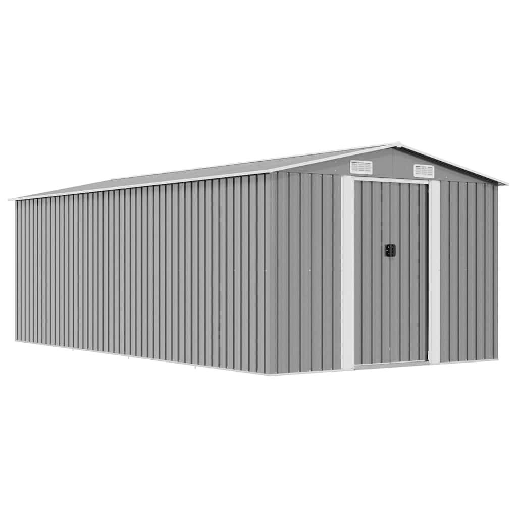 Vidaxl - Abri de jardin 257x489x181 cm Métal Gris vidaXL 143349 - Image 1