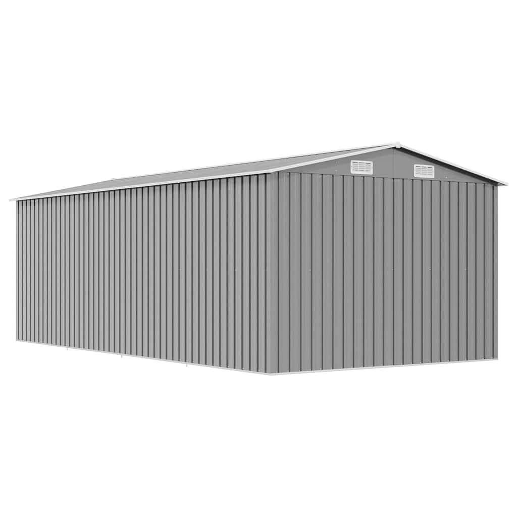 Vidaxl - Abri de jardin 257x489x181 cm Métal Gris vidaXL 143349 - Image 8