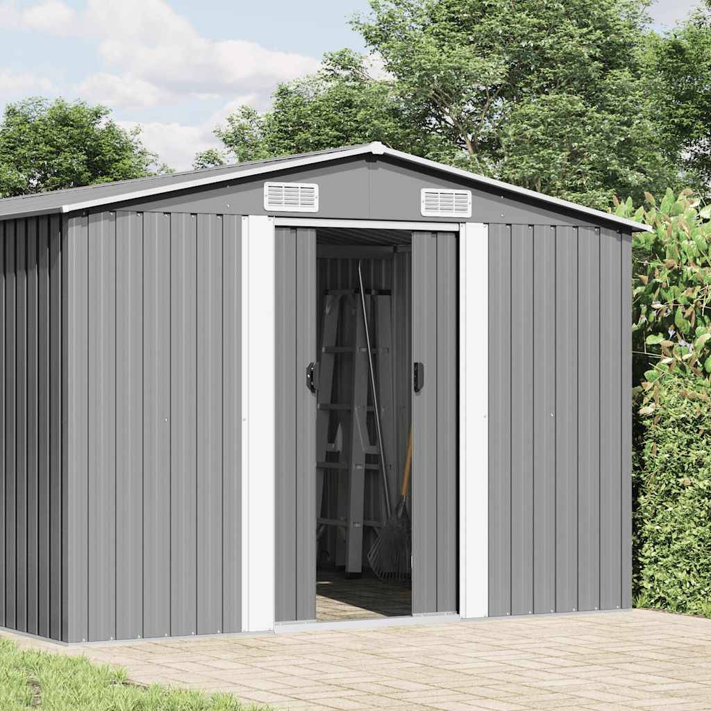 Vidaxl - Abri de jardin 257x489x181 cm Métal Gris 12.6m² vidaXL 143349 - Image 1