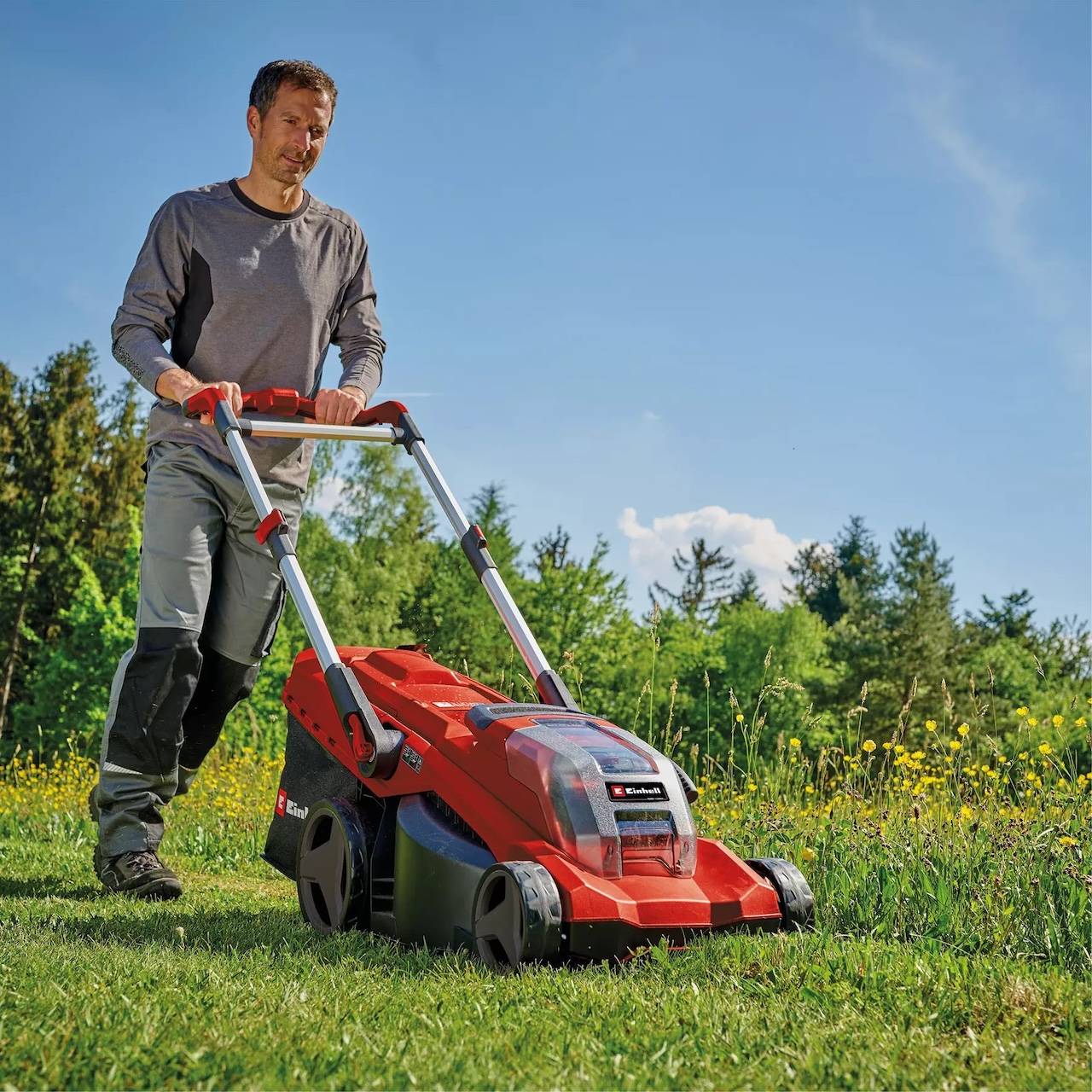 Einhell - Tondeuse à gazon sans fil - GP-CM 36/450 - 36 V Twin-Pack - Largeur de coupe 38 cm - 2 batteries 4,0 Ah - Image 5
