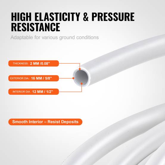 Vevor - VEVOR Tuyau PEX-AL-PEX Tube Composite Aluminium-Plastique Barrière Oxygène 200 m - Image 4