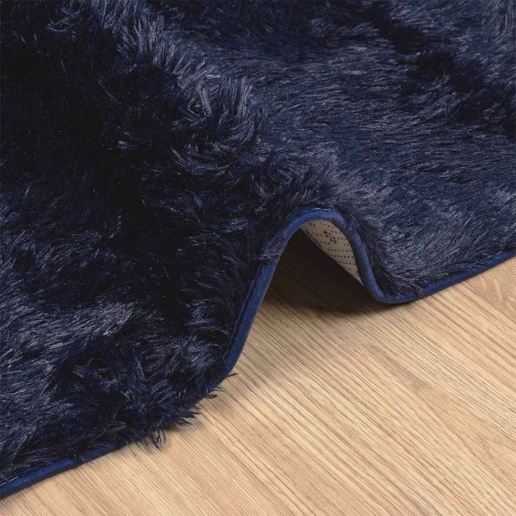 Tapis à Poils Longs en Polyester Confortable pour Décoration Intérieur Bleu Marine 160x230 cm – ComfortXL Outdoor Living - Image 5