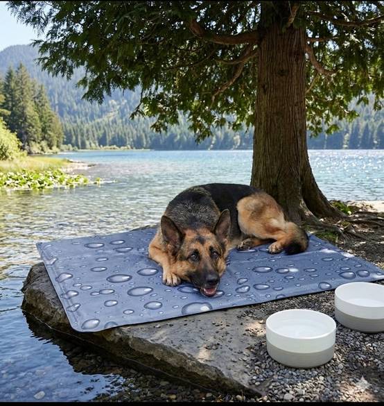 Tapis rafraîchissant pour chien 50 x 90 cm Fresk gris - Image 7