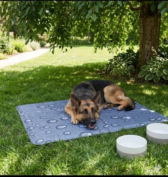 Tapis rafraîchissant pour chien 50 x 90 cm Fresk gris - Image 4