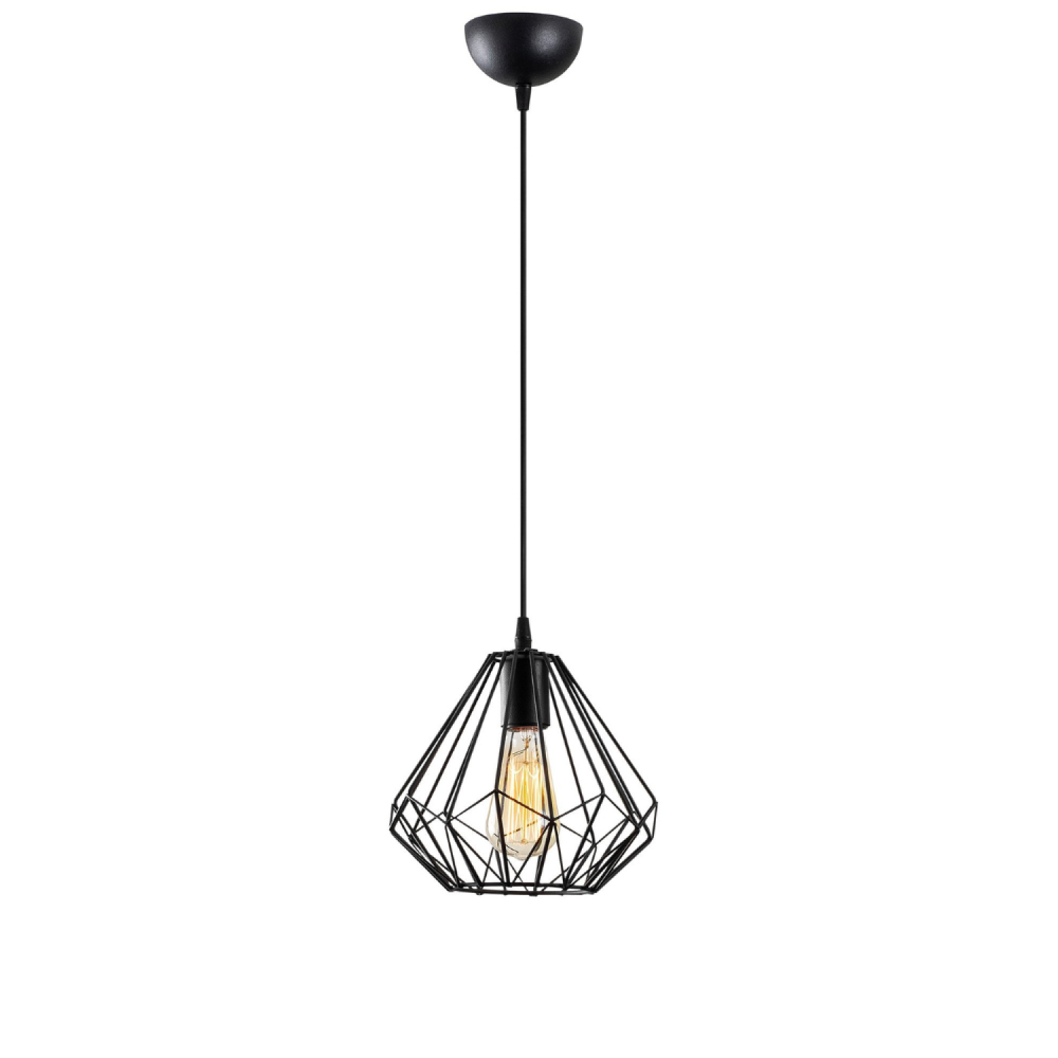Concept Usine - Suspension filaire noire en métal LEA - Image 1