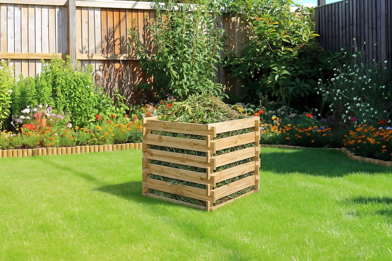 Practo Garden - Composteur bois pin imprégné montage rapide - PRACTO GARDEN - Image 4