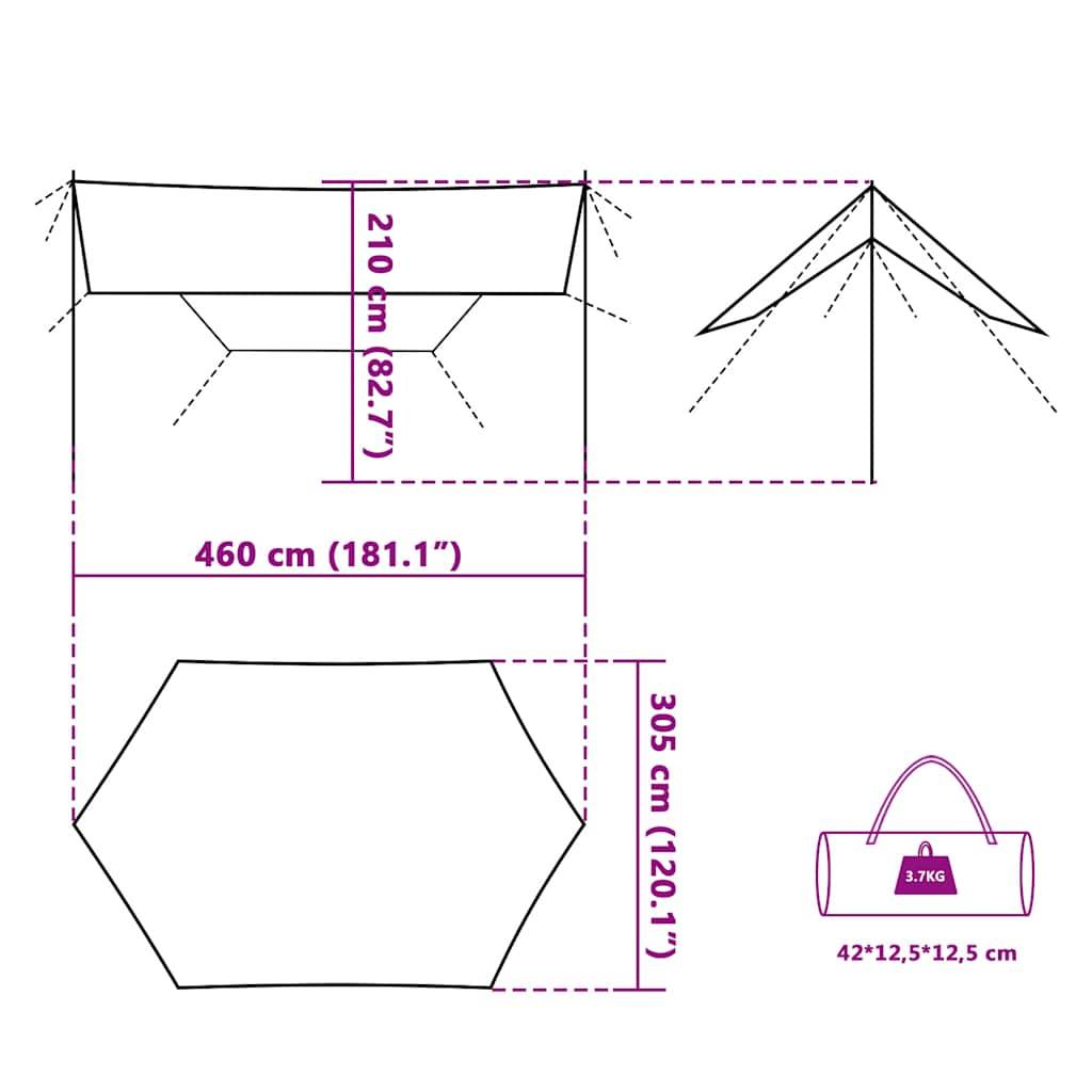 Maison Chic - Bâche de protection | Bâche de camping bleu 460x305x210 cm imperméable Maison Chic - Image 9
