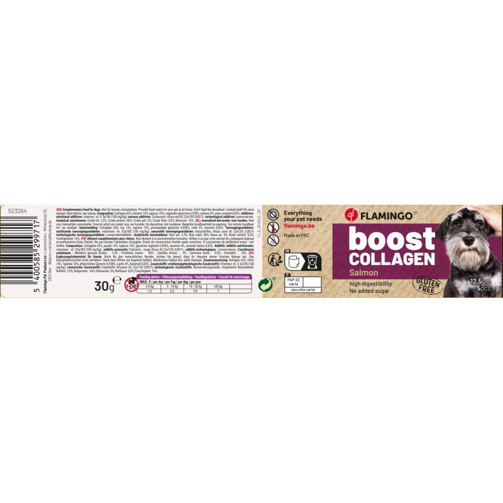 Flamingo - Flamingo - Friandises Boost Bâton avec Saumon & Collagène 35 g pour chien - Image 4