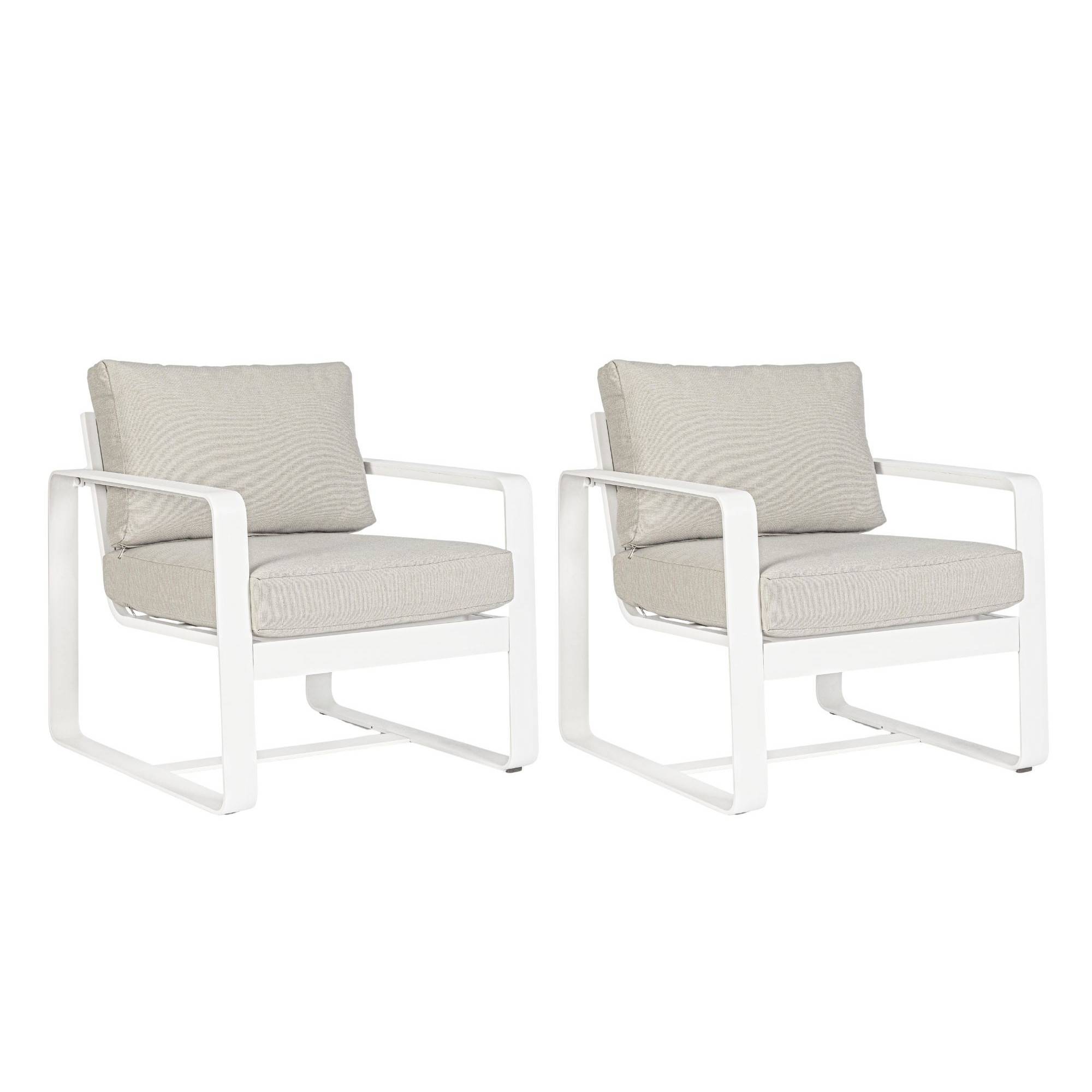 Autre - Fauteuil de jardin en aluminium et tissu (lot de 2) - ETRETAT - Image 1