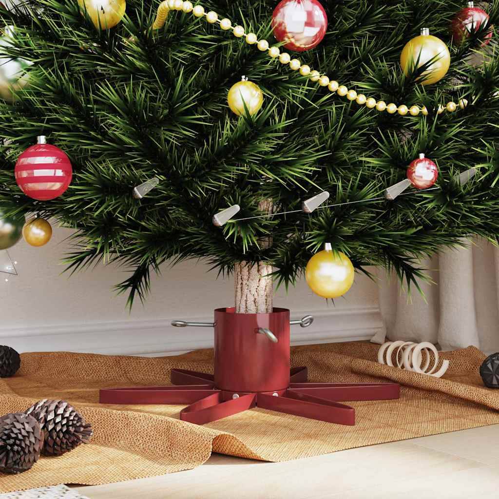 Vidaxl - Pied de Sapin de Noël 1.73 Rouge 50 x 50 x 15,5 cm Acier vidaXL 42019199 - Image 5