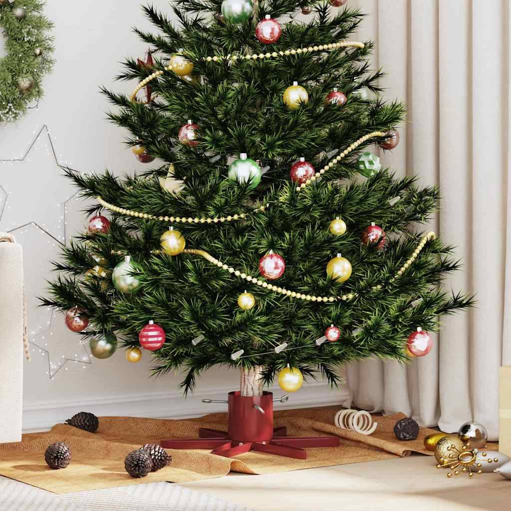 Vidaxl - Pied de Sapin de Noël 1.73 Rouge 50 x 50 x 15,5 cm Acier vidaXL 42019199 - Image 1