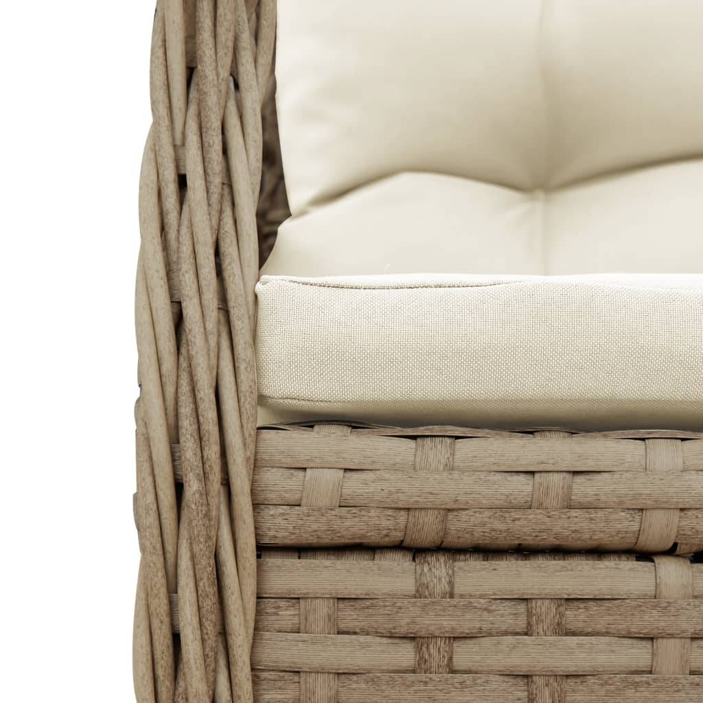 Chaise bois composite 2 places rotin beige 55 x 60 x 93 cm - Prolenta premium p3152.5 - Image 9