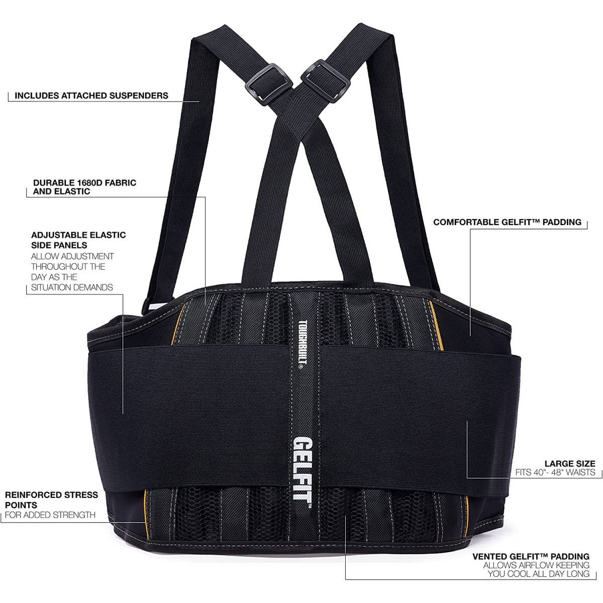 Ceinture dorsal (L) GelFit - TOUGHBUILT- TB-45G-L-BEA - Image 2