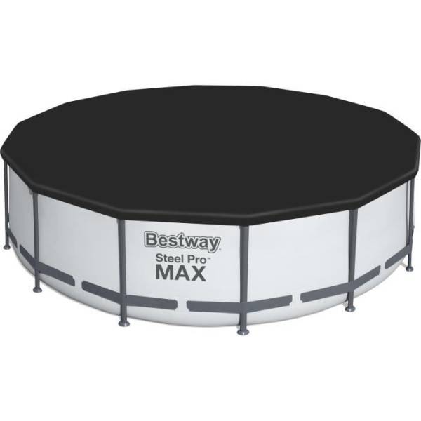Bestway - Kit Piscine hors sol tubulaire BESTWAY Steel Pro Max™ - 427 x 122 cm - Ronde (Avec un filtre a cartouche, une bâche et une é - Image 3