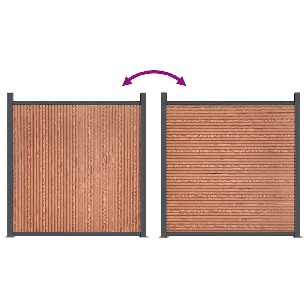 Panneau de clôture WPC marron 1564 x 186 cm - PANGIVO - Image 9