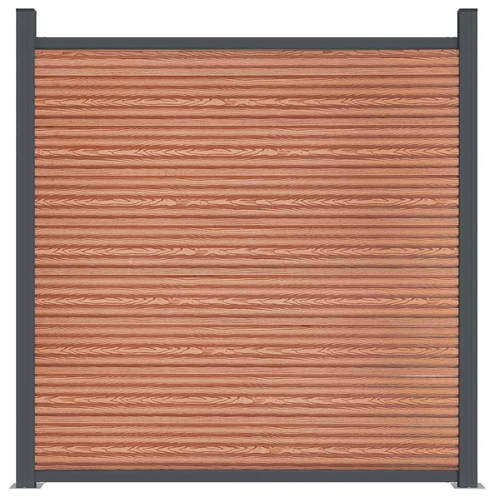 Panneau de clôture WPC marron 1564 x 186 cm - PANGIVO - Image 5