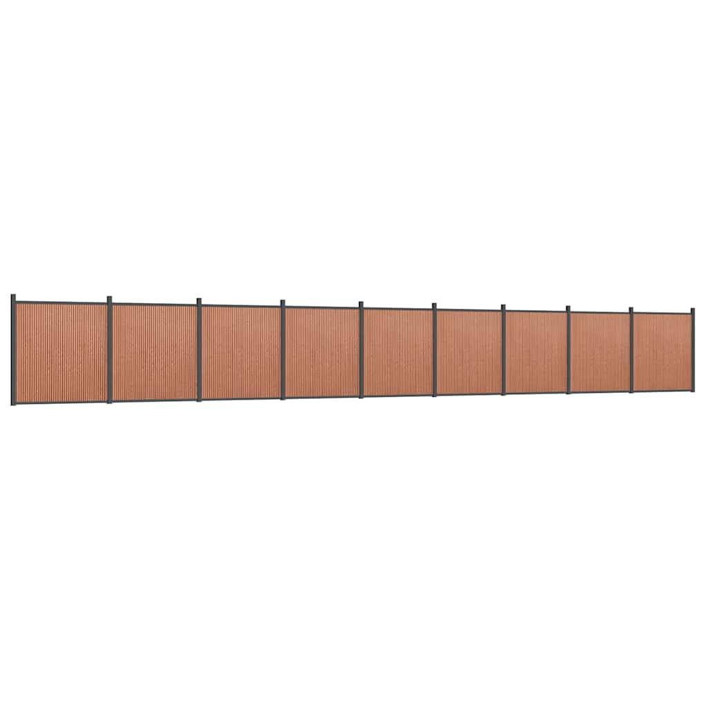 Panneau de clôture WPC marron 1564 x 186 cm - PANGIVO - Image 2
