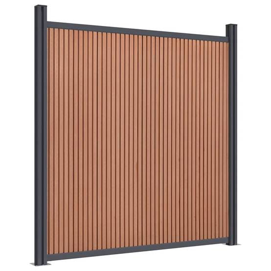 Panneau de clôture WPC marron 1564 x 186 cm - PANGIVO - Image 4