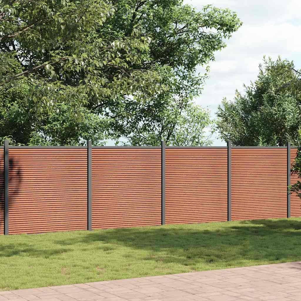 Panneau de clôture WPC marron 1564 x 186 cm - PANGIVO - Image 1