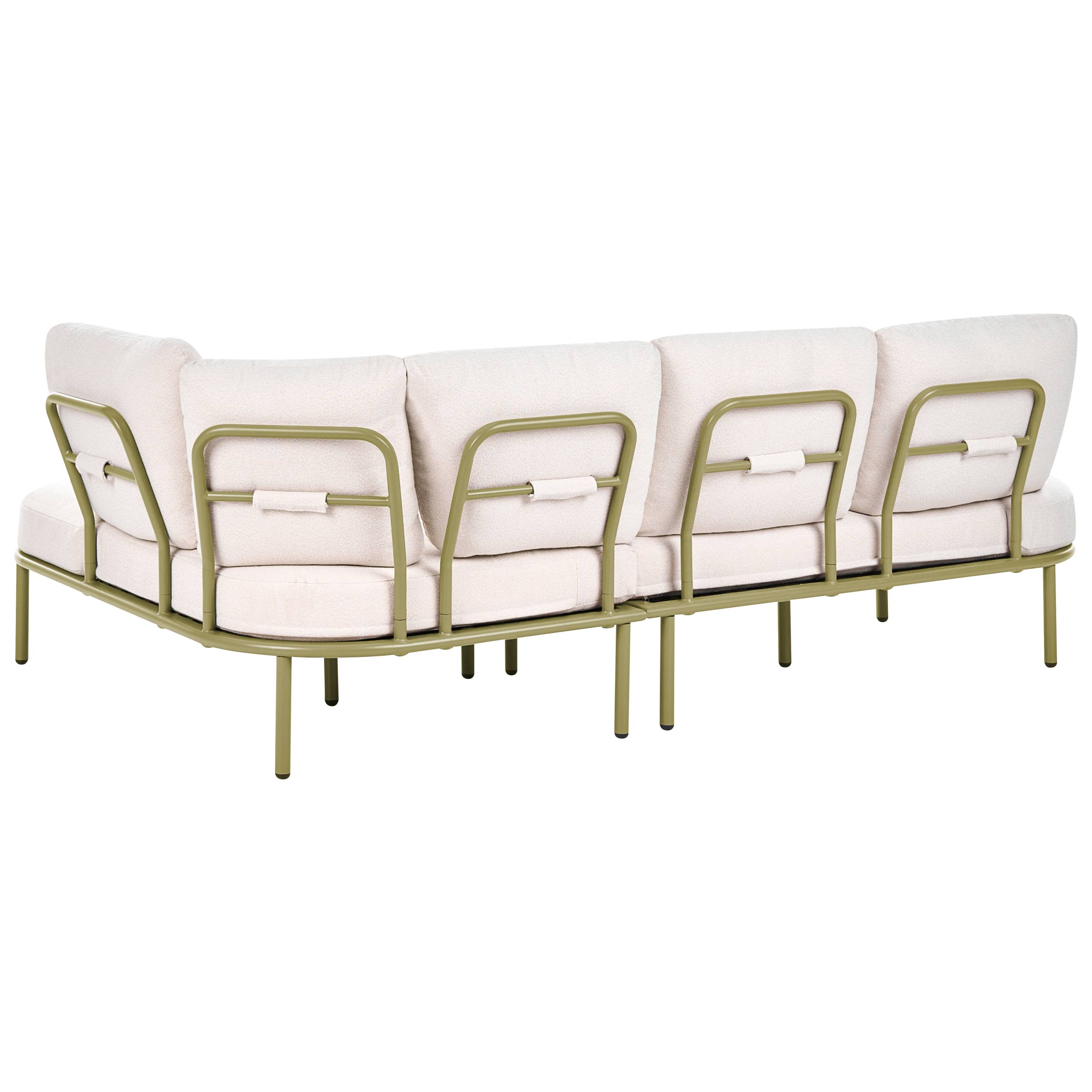 Beliani - Set de jardin, 4 Personnes Aluminium Vert POLLINA - Beliani - Image 7