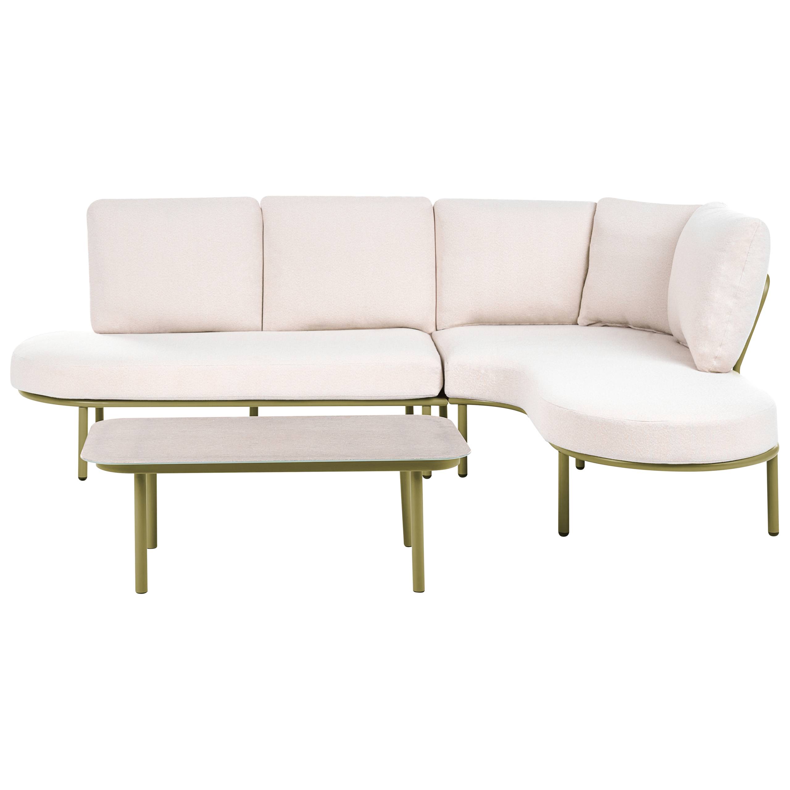 Beliani - Set de jardin, 4 Personnes Aluminium Vert POLLINA - Beliani - Image 4