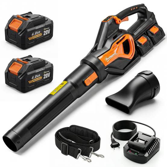 Souffleur de Feuilles sans Fil avec Moteur Brushless 900W Batterie 36v (2x4,0Ah) Puissant 15,2 m³/min - Image 2