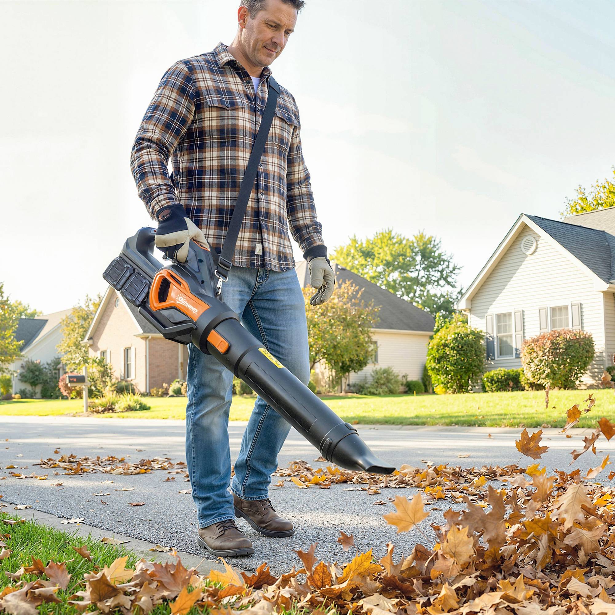 Souffleur de Feuilles sans Fil avec Moteur Brushless 900W Batterie 36v (2x4,0Ah) Puissant 15,2 m³/min - Image 3