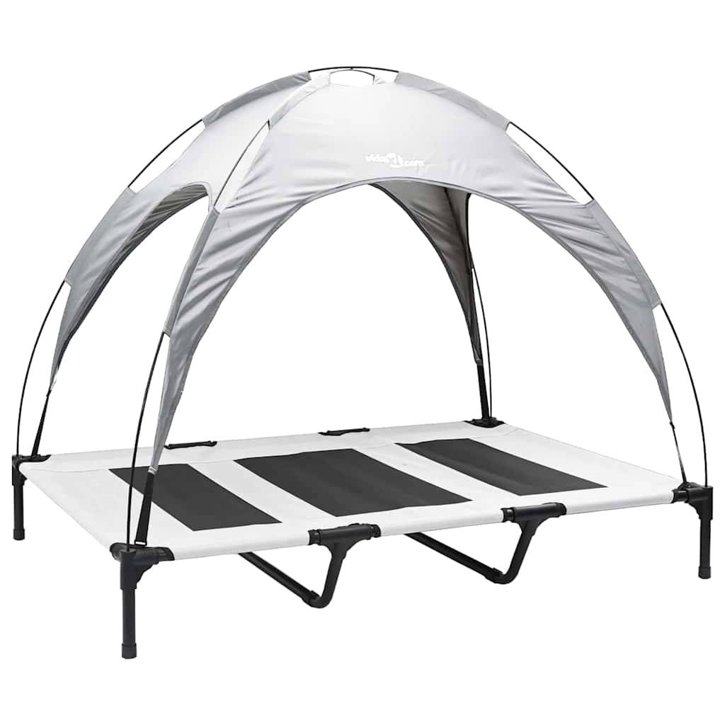 Lit pour chien acier gris argenté 122 x 93 x 106.5 cm - PANGIVO - Image 2