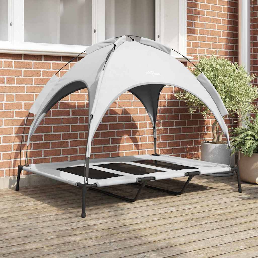 Lit pour chien acier gris argenté 122 x 93 x 106.5 cm - PANGIVO