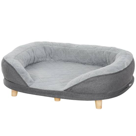 Sans Marque - Panier pour chien jusqu'à 25 kg, housse amovible, pieds antidérapants, 90 x 78 x 25 cm, gris - Image 2