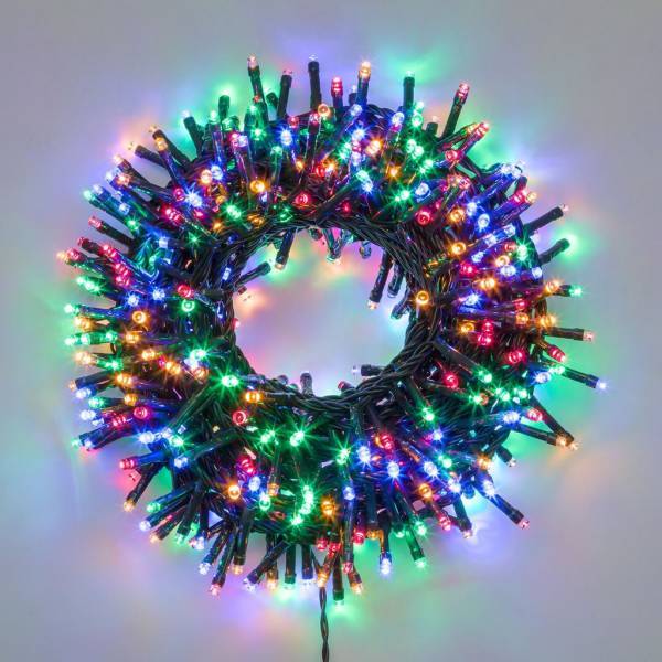 Lotti - Guirlande extérieur BOA 20M 1000 LED multicolores câble vert foncé 8 modes minuteur Lotti - Image 1