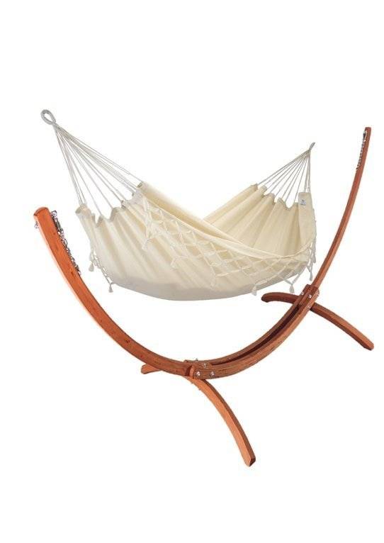 Jobek - Set Bois WEEKEND 350x125x136,5 cm Écru à Franges certifié FSC Mix JOBEK - Image 1
