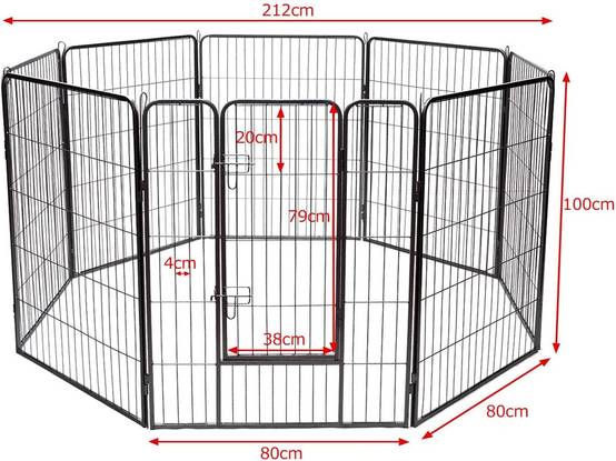 Parc pour animaux en métal pliable à 8 panneaux, enclos d'exercice pour chiots - Image 5