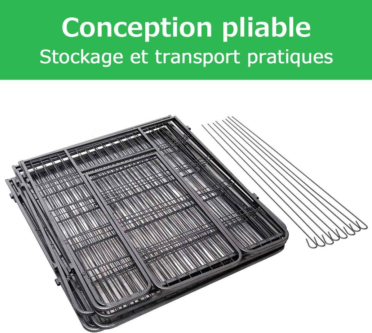 Parc pour animaux en métal pliable à 8 panneaux, enclos d'exercice pour chiots - Image 4
